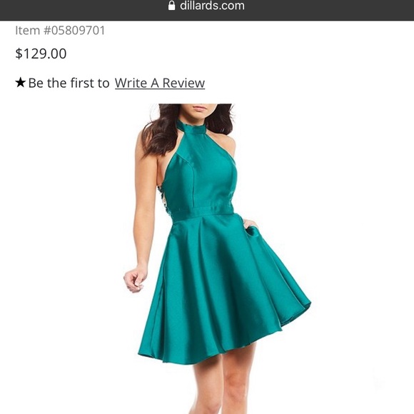 Emerald Homecoming Dress - Picture 6 of 7